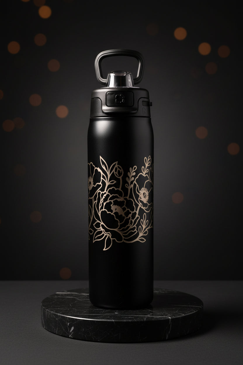 Custom Engraved 22oz Water Bottle