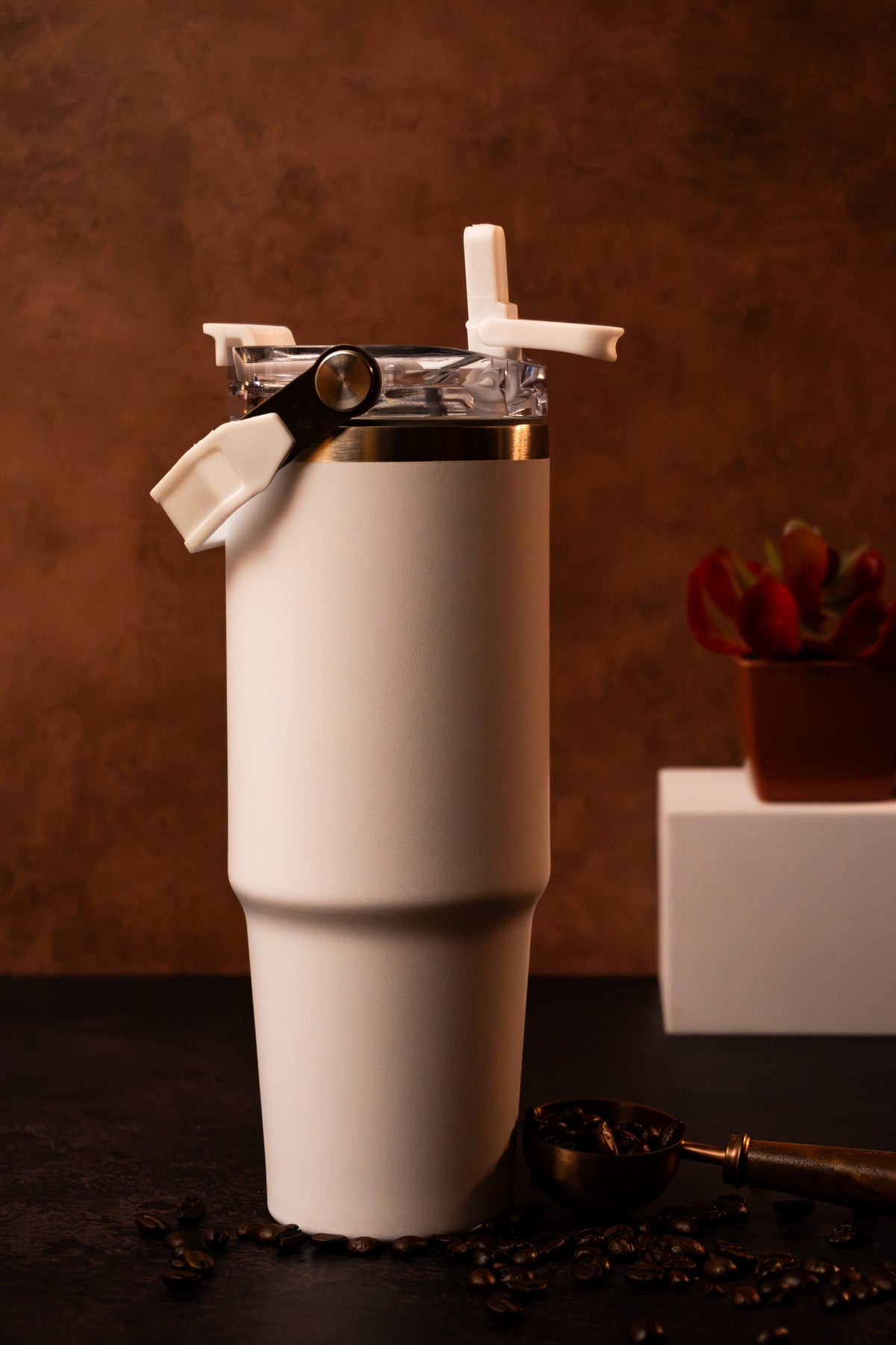 Custom Engraved 30oz Travel Tumbler with Dual-Use Lid